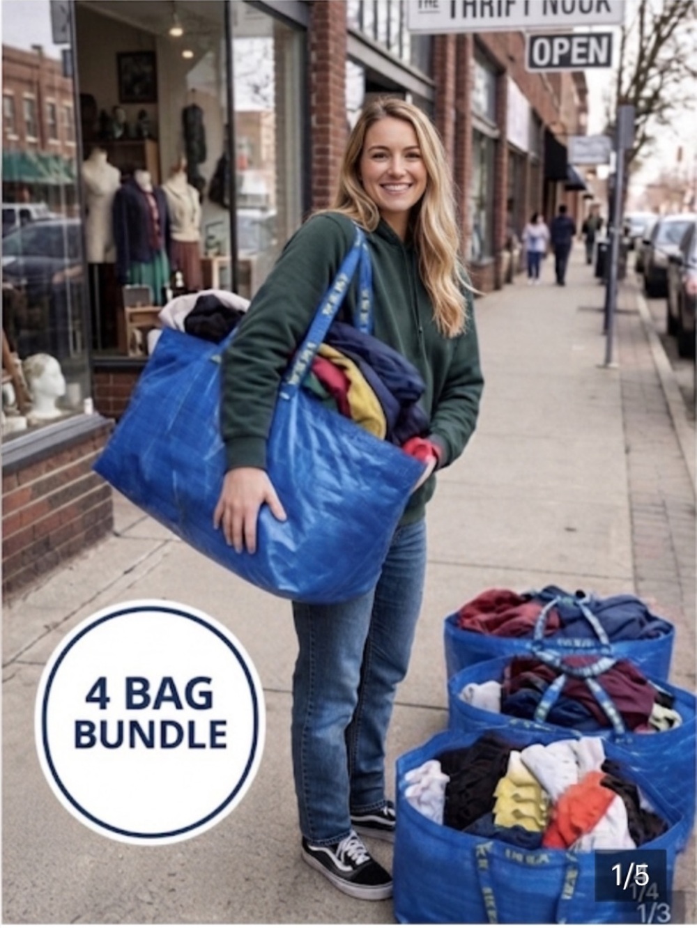 IKEA Frakta Bags, 4 bags included, New